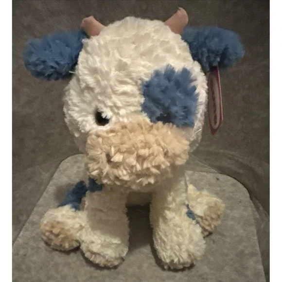 Gund‎ Cozys Cow Plush Blue And Cream Stuffed Animal Soft Toy - New With Tag - Picture 4 of 4